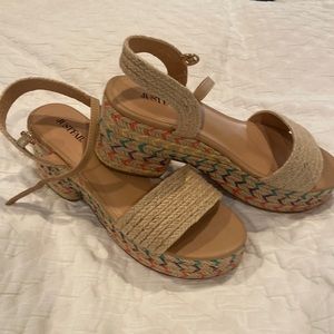 JustFab platform sandals